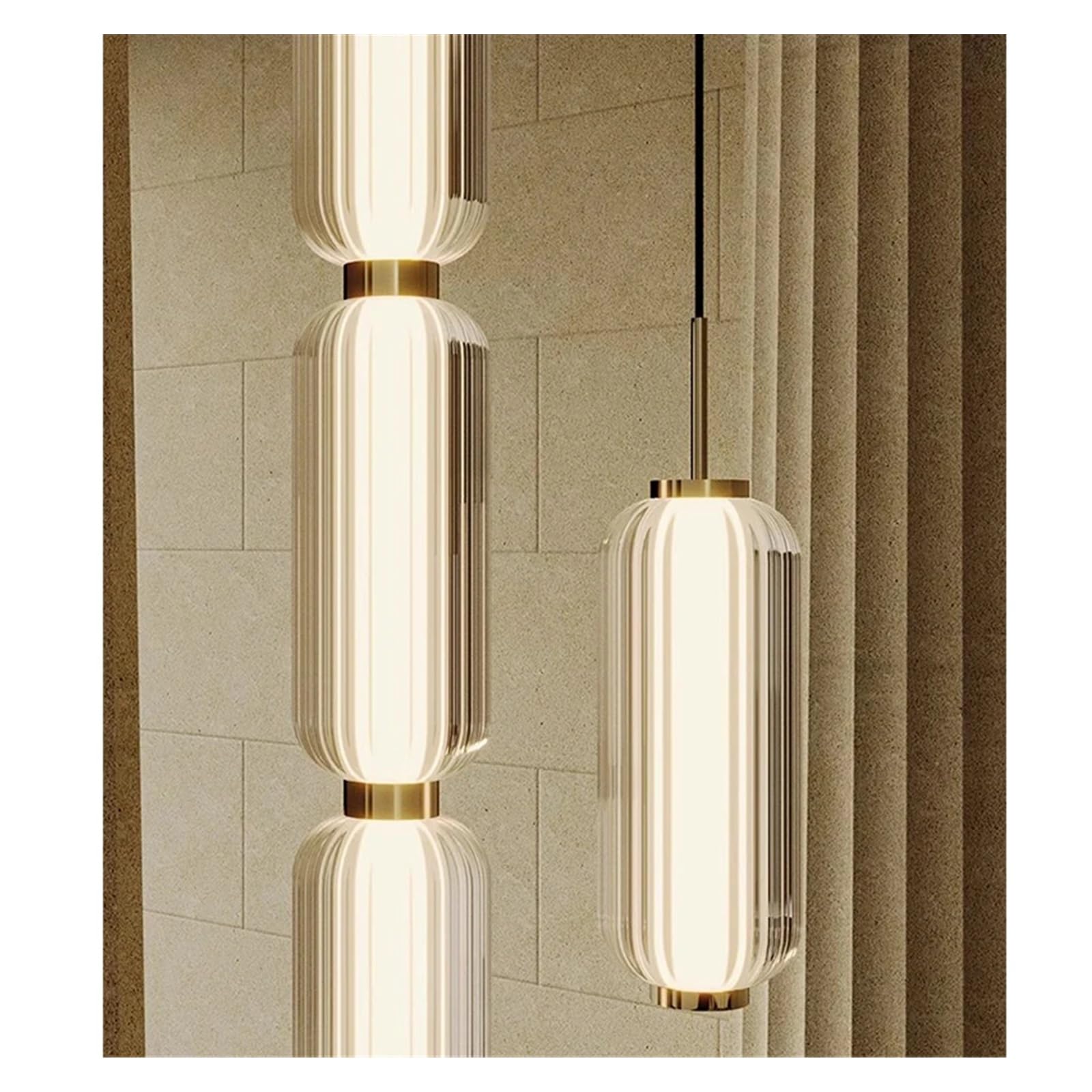 Luksusowe nowoczesne lampy wiszące LED do hotelu, salonu, sypialni, restauracji, schodów, małych kombinacji (ciepła biel, 3 sztuki, czarny)