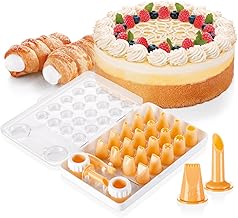 Bicos de Bolo para Decoração de Bolo, 21 Bicos, 2 Acopladores Reutilizáveis e 1 Escova de Limpeza, Ferramenta para Decoração de Bolo de Bolo para Decoração de Bolos, Cupcakes - 24 PCS