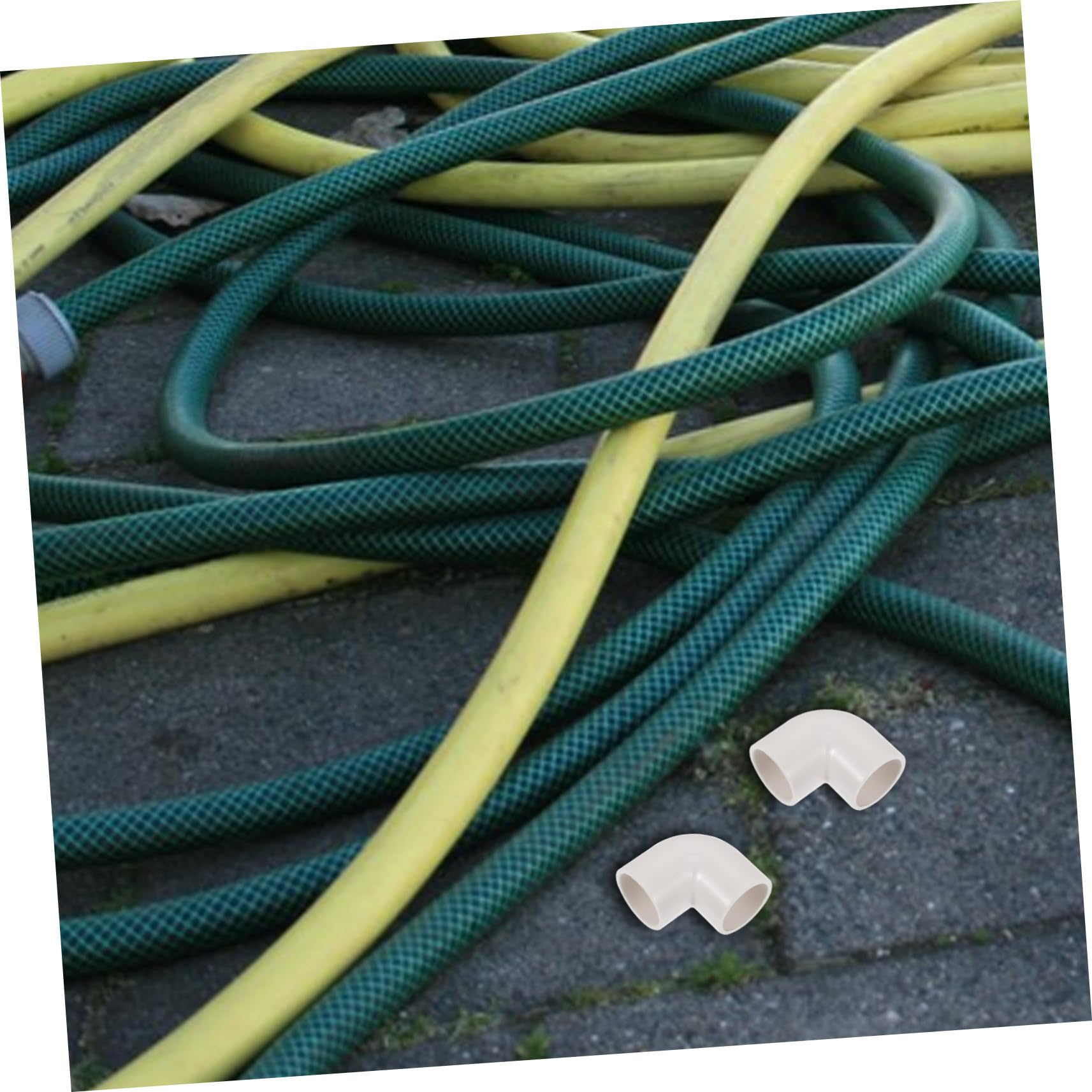 POPETPOP 4 Set Raccordi A Gomito Connettori di Giunzione Raccordi di Ricambio Connettore del Idroponico Adattatore per Acqua Valvola di Ritegno Plastica Bianca 20 Pezzi*4