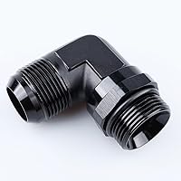 Vista 14 de AC PERFORMANCE Aluminio negro 90 grados -6 AN macho Flare a -4 AN ORB O Ring Puerto Rosca 7/16 x 20 Adaptador de montaje giratorio