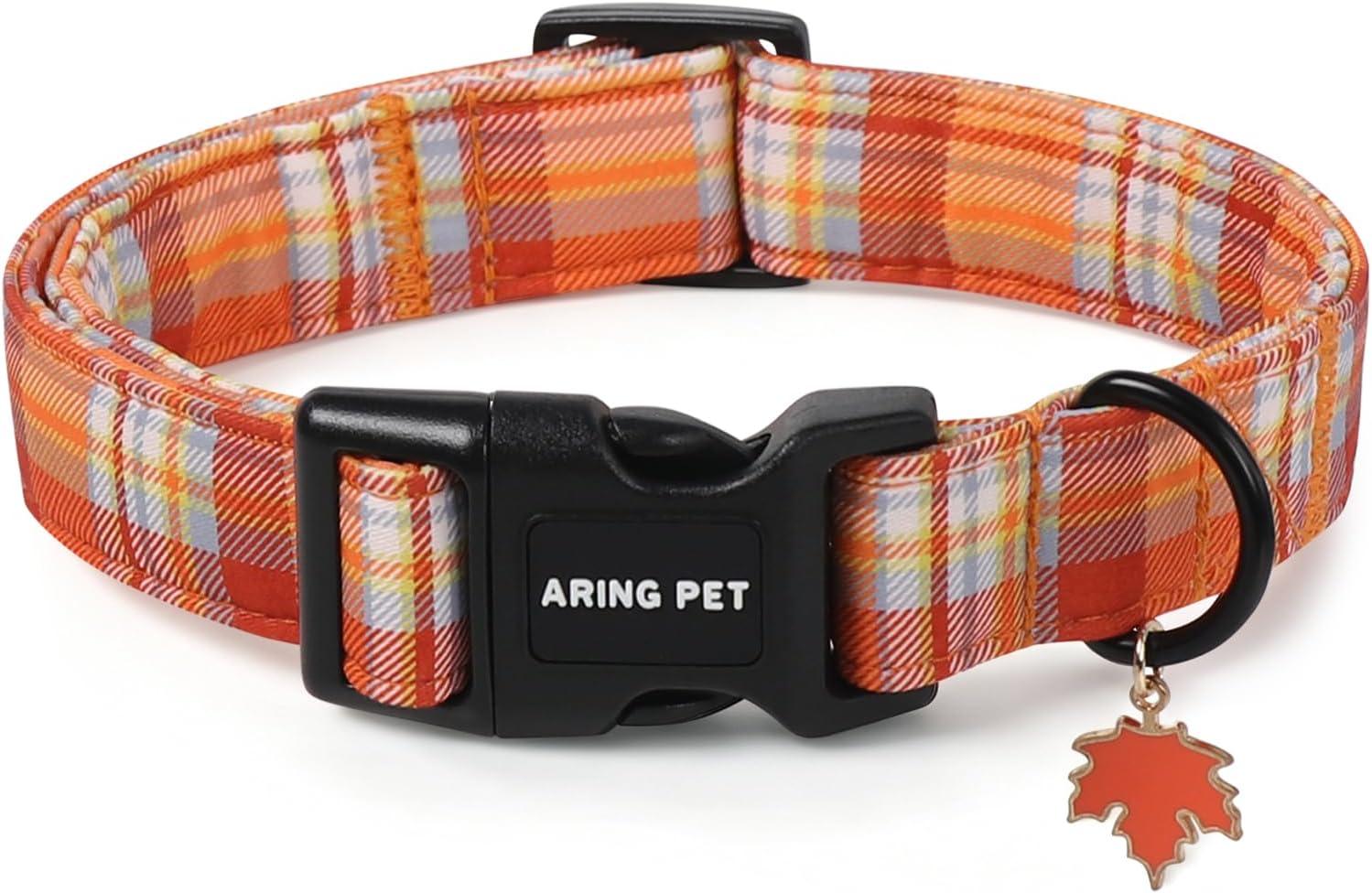ARING PET Fall Dog Collar for Small Medium Large Boy Girl Dogs-Plaid M
