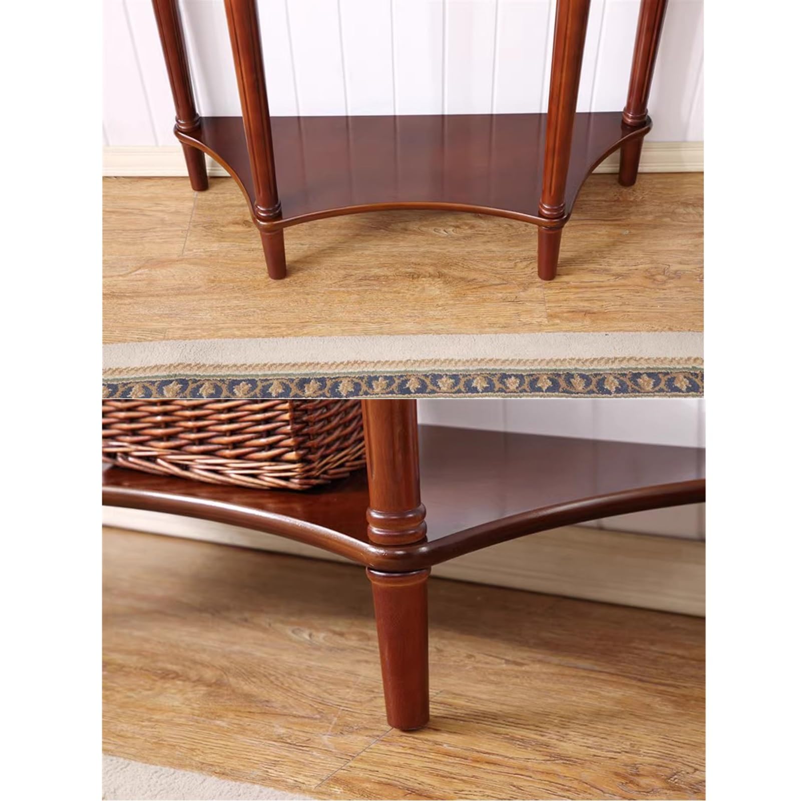Amazon.com: Solid Wood Half-Moon Console Table with Drawers