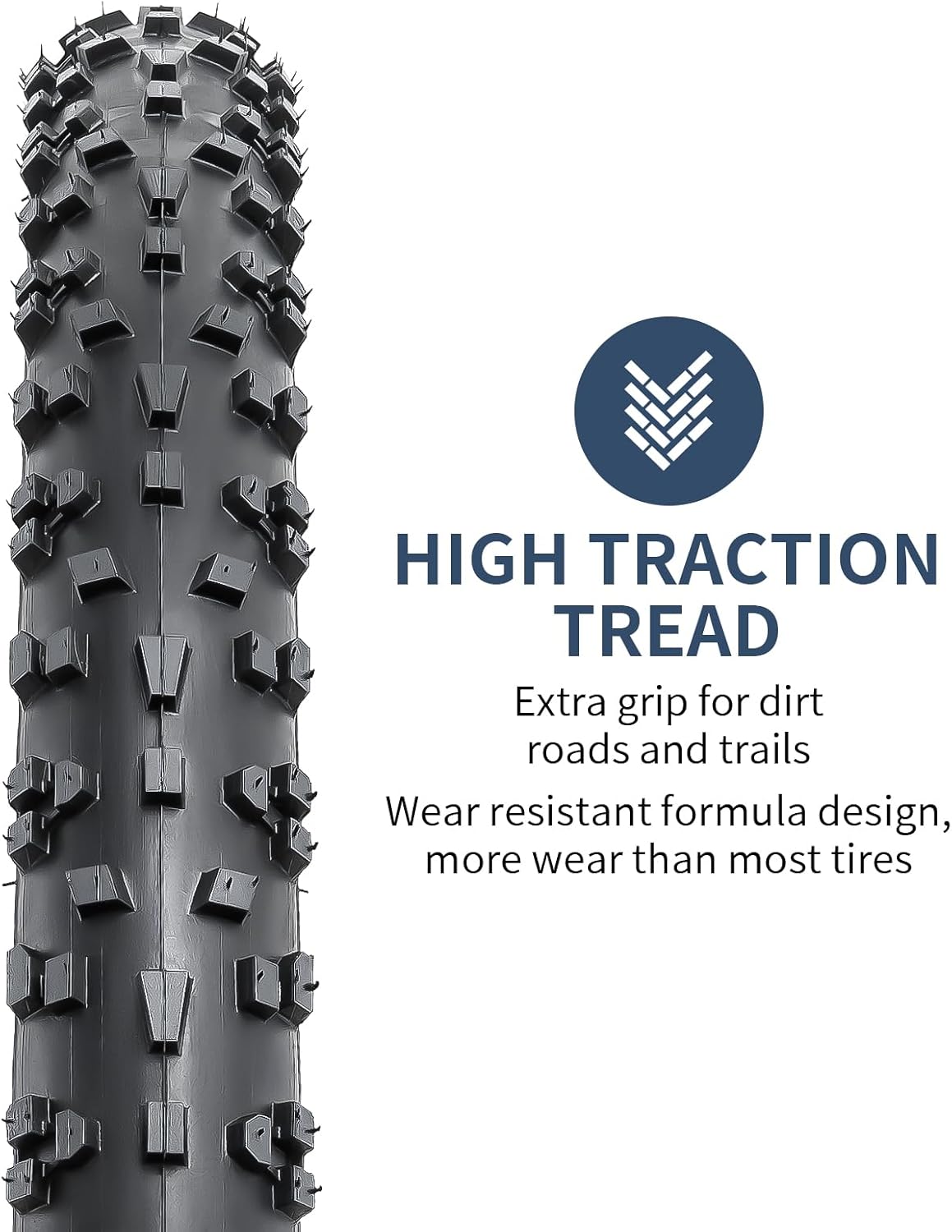 YUNSCM 2-PCS 26" Mountain Bike Tires 26x1.95 (53-559) Compatible with Bike 26 x 1.95 Bicycle Tires (YU-814)