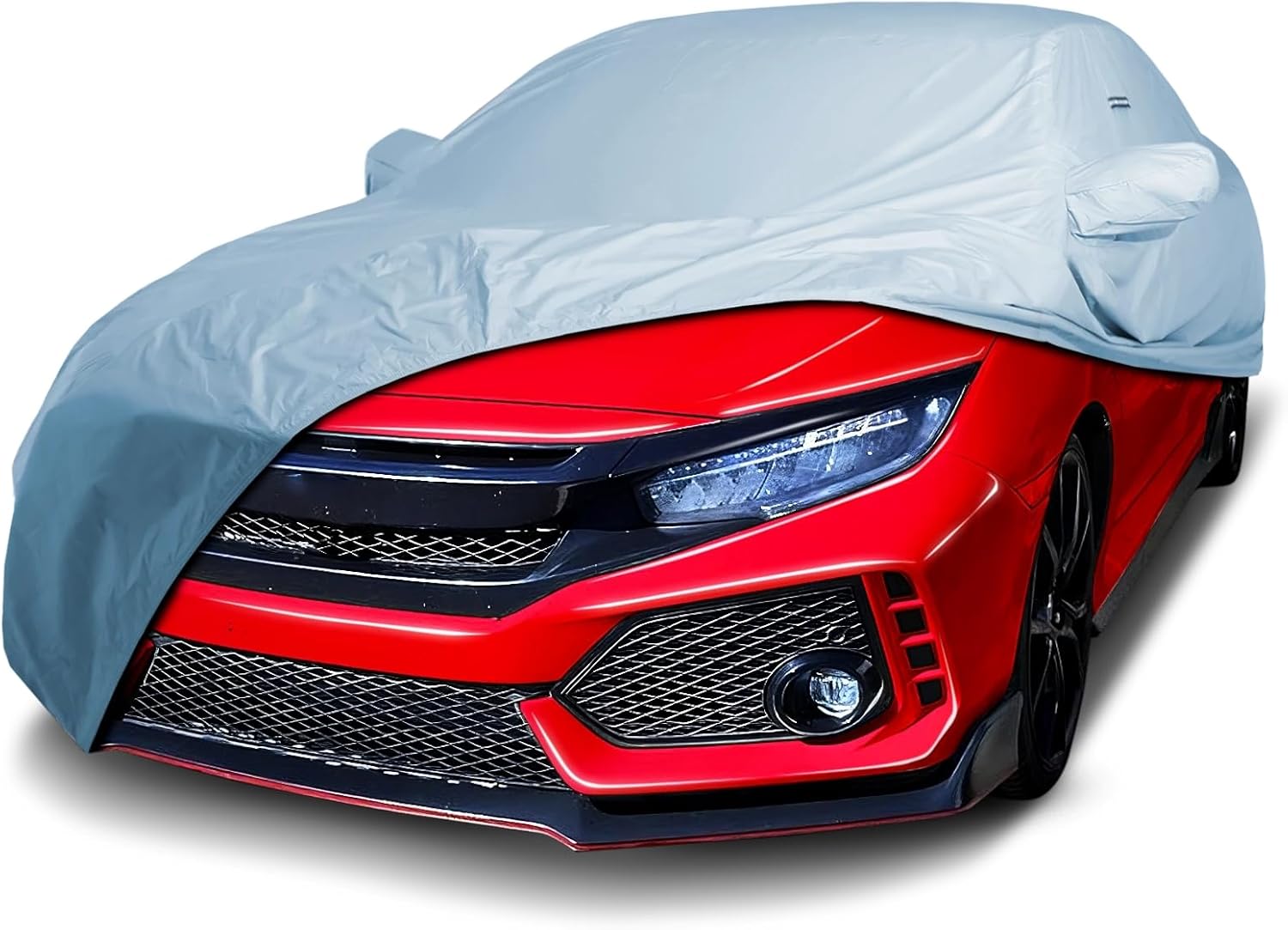 iCarCover Premium Car Cover for 2017-2025 Honda Civic Type R Heavy Duty Waterproof All-Weather Automobiles Custom Fit Indoor Outdoor UV Snow Protection Covers with Straps and Bag