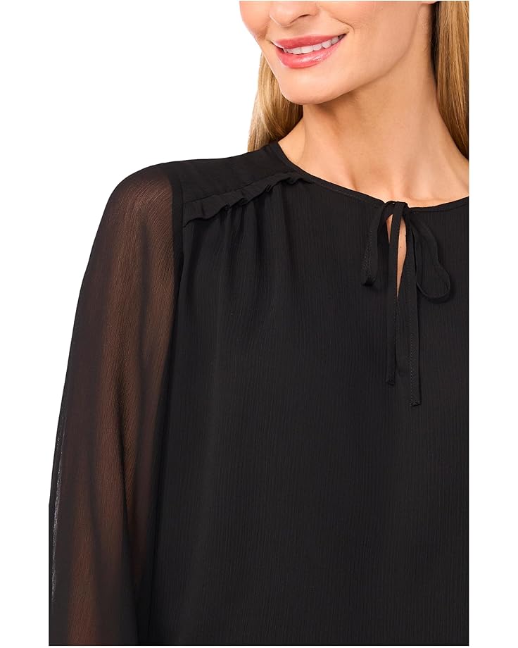 CeCe Long Sleeve Tie Neck Top - #3 of 3