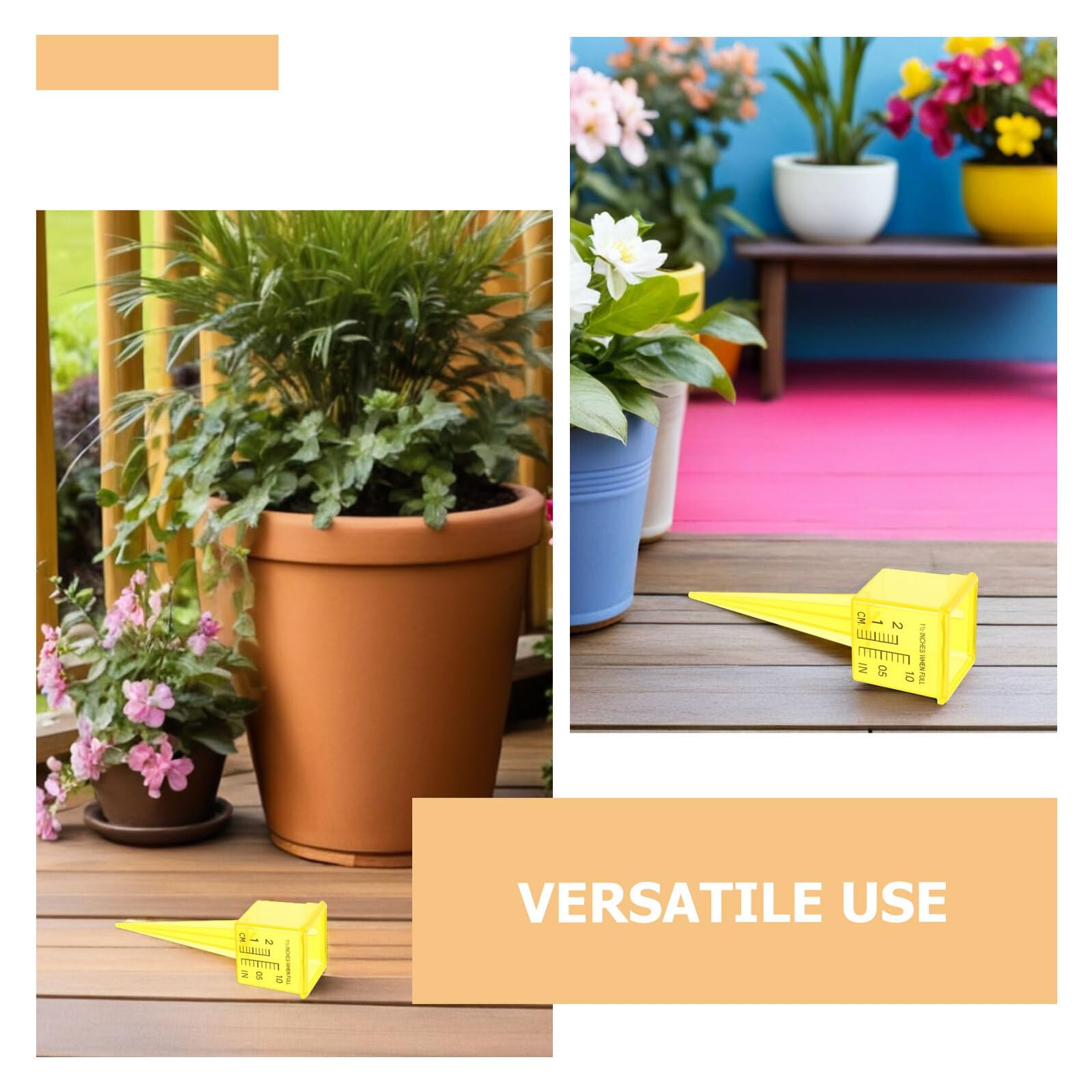 Pluviometro per Esterni da 15" in Plastica Bocca Larga Indicatore Livello Acqua per Irrigatori da Prato Set da 20 Pezzi per Giardino e Cortile Strumento di Misurazione Pioggia