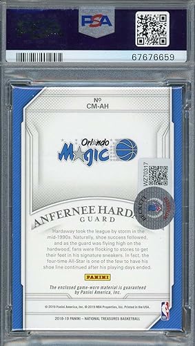 Miniatura 2 de Anfernee Hardaway 2018 Panini National Treasures Signed Card Auto Graded PSA 10