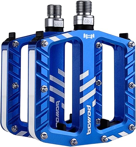 Miniatura 12 de Pedales de bicicleta con luces LED, 5 modos, toque de encendido/apagado, recargable por USB, impermeable, pedales planos de aluminio CNC para Negro