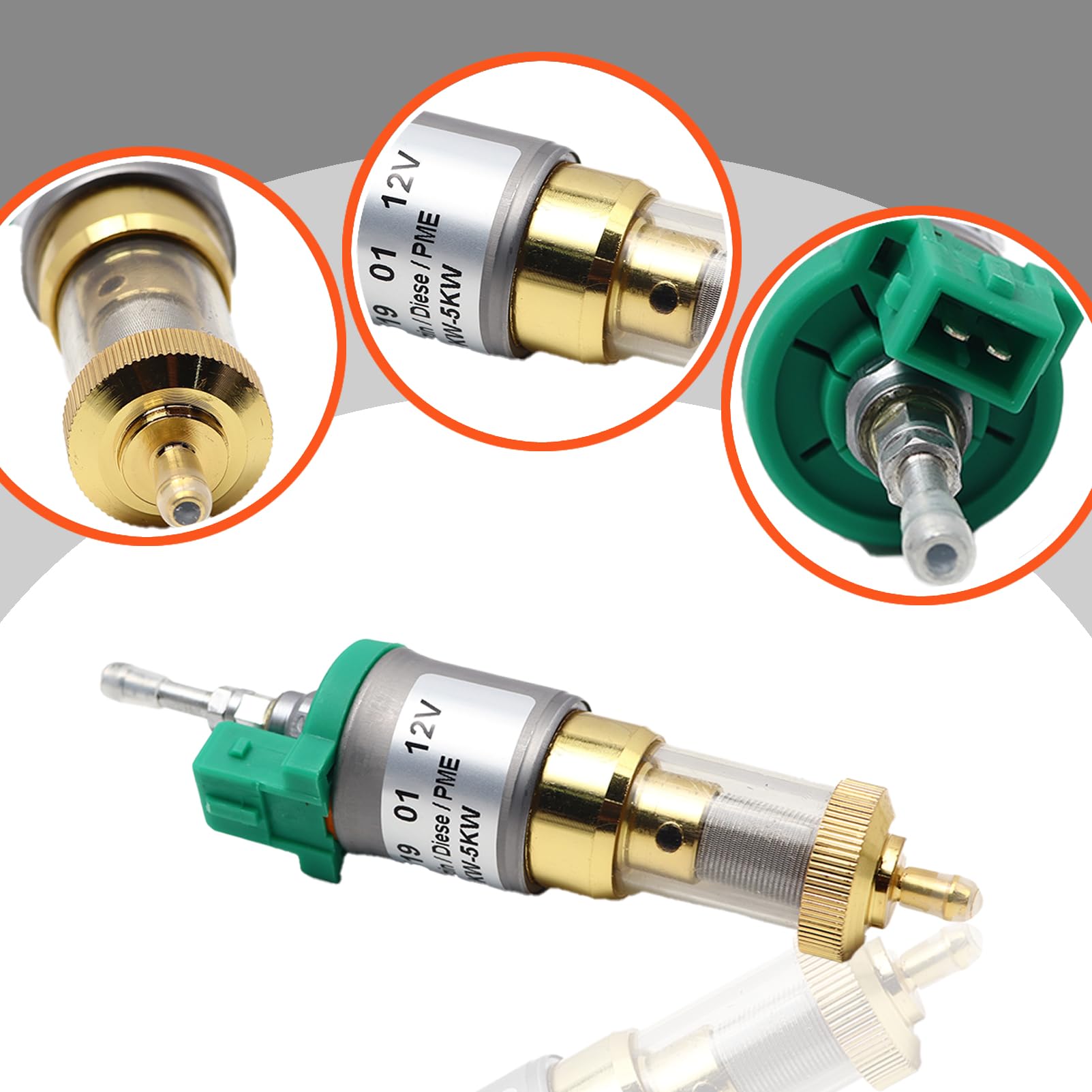 Pompe à Carburant Diesel YananAC 2 Broches - Pour Chauffage Eberspacher Airtronic D2/D4 12V - 22451901