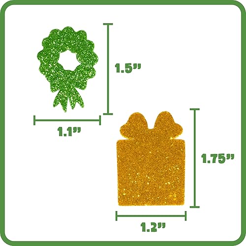 Miniatura 4 de READY 2 LEARN Calcomanías de espuma con purpurina | Formas navideñas | Paquete de 168 | Calcomanías autoadhesivas para niños | Perfecto para