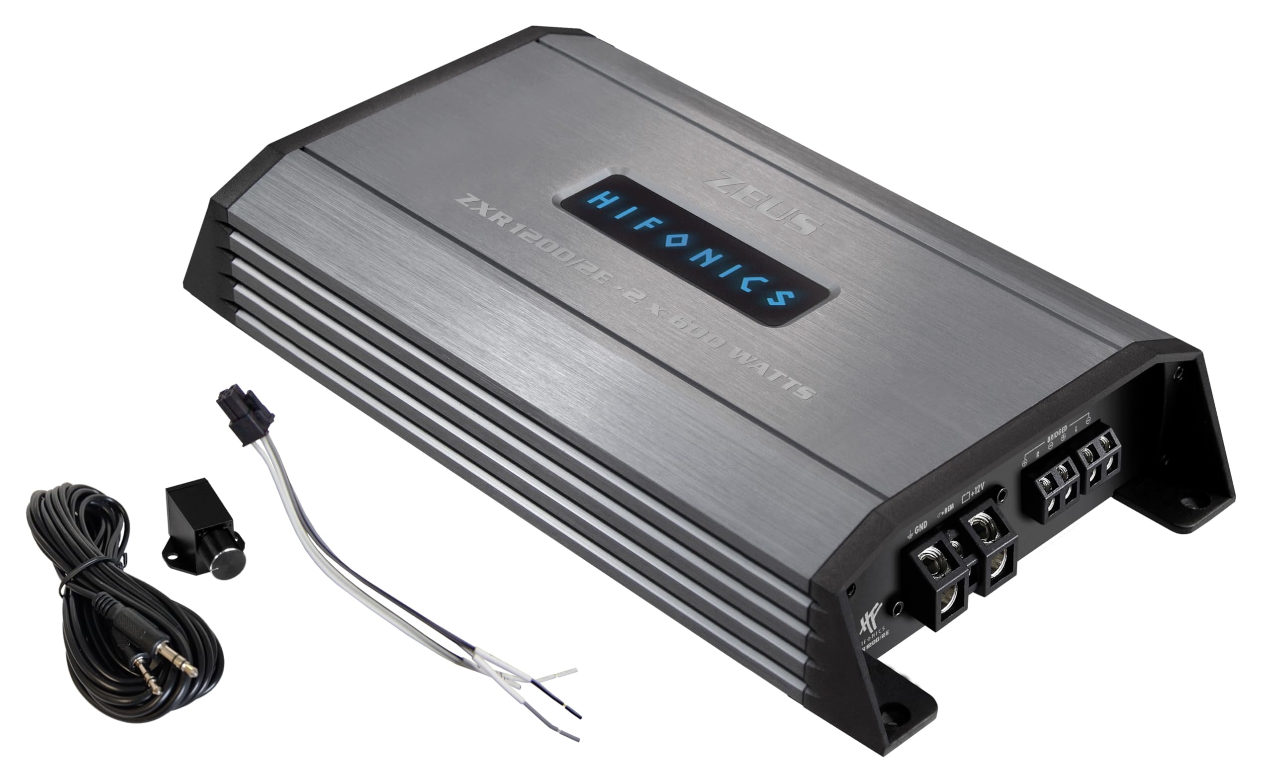 HiFonics ZXR1200/2E - 2-Kanal CLASS D Premium Digital Compact Verstärker mit 1200 Watt RMS | ZEUS EXPANSION SERIE