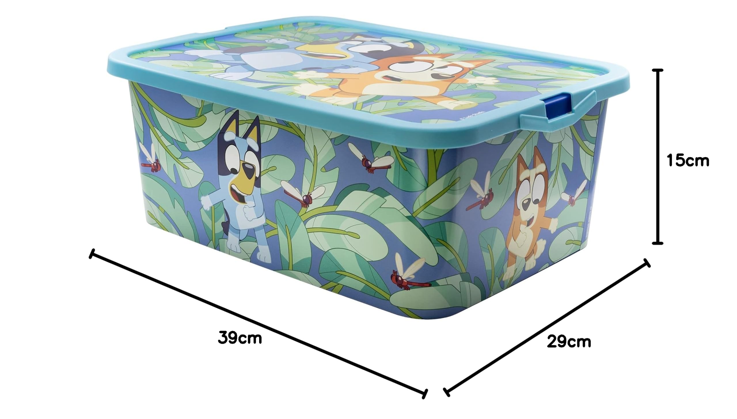 Scatola Portagiocattoli Bluey Con Coperchio A Scatto – 23 Litri, Senza BPA Per Camera Da Letto E Sala Giochi