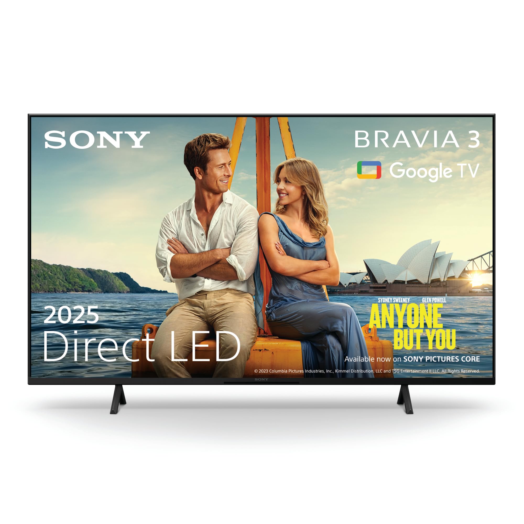 BRAVIA 3 – Direct LED, X-Balanced Speaker, Dolby Vision/Atmos, IMAX Enhanced, Google TV (2025), Google Cast, Apple AirPlay 2, Eco Dashboard 2, Game Menu 2 – 43-inch