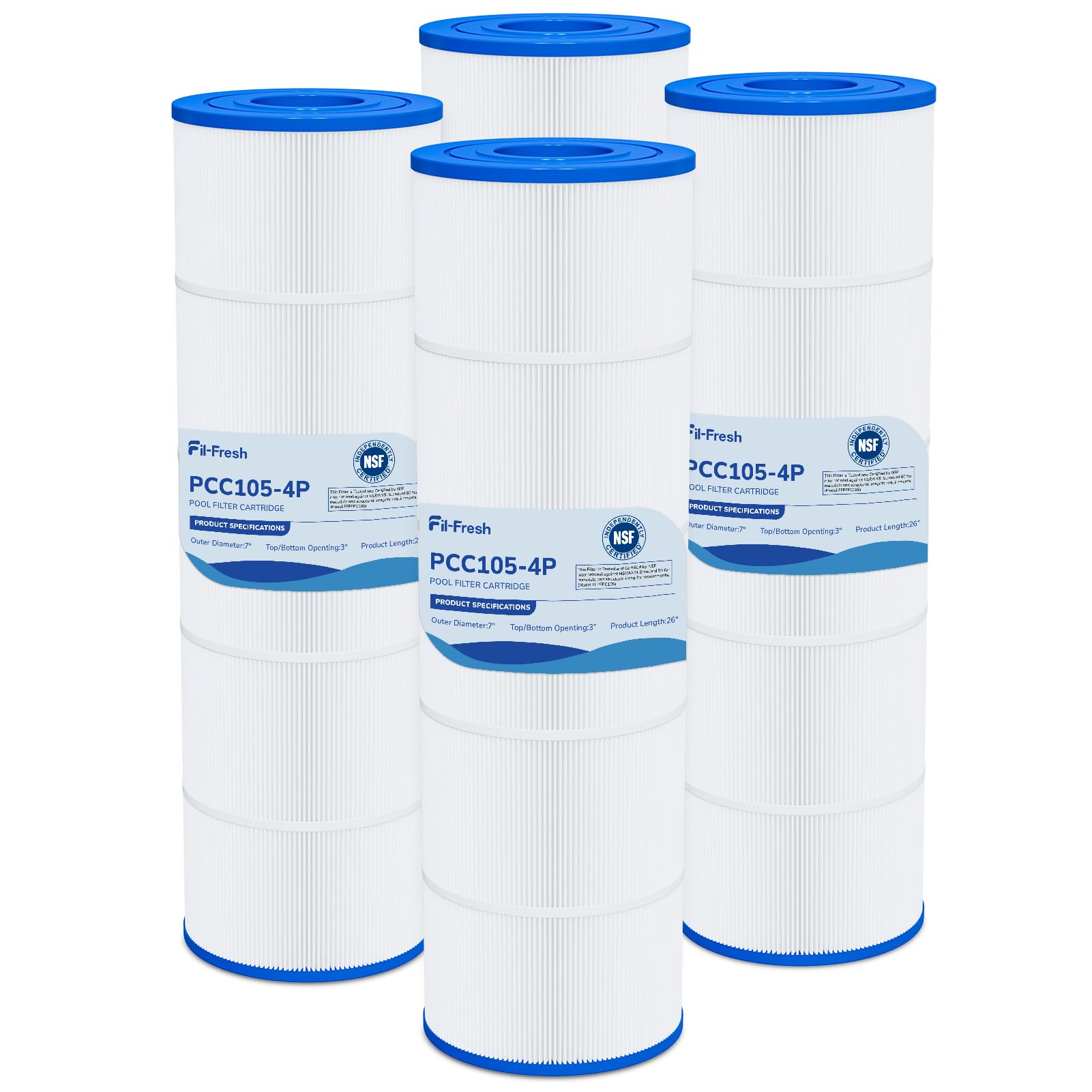 Photo 1 of Fil-fresh CCP420 Pool Filter Cartridge - 4 Pack