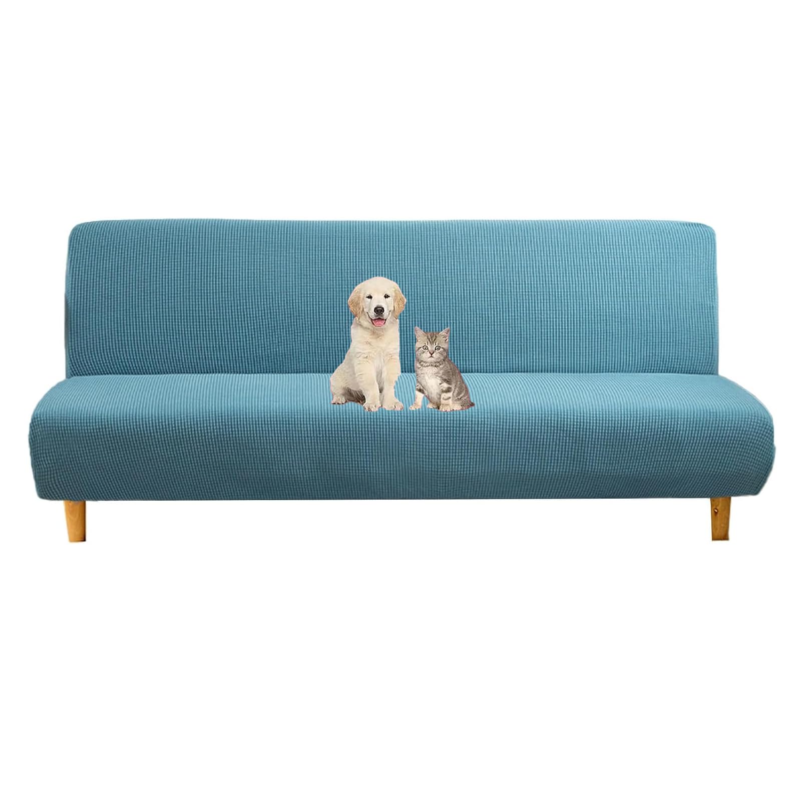 Housse de canapé futon sans accoudoirs élastique jacquard large