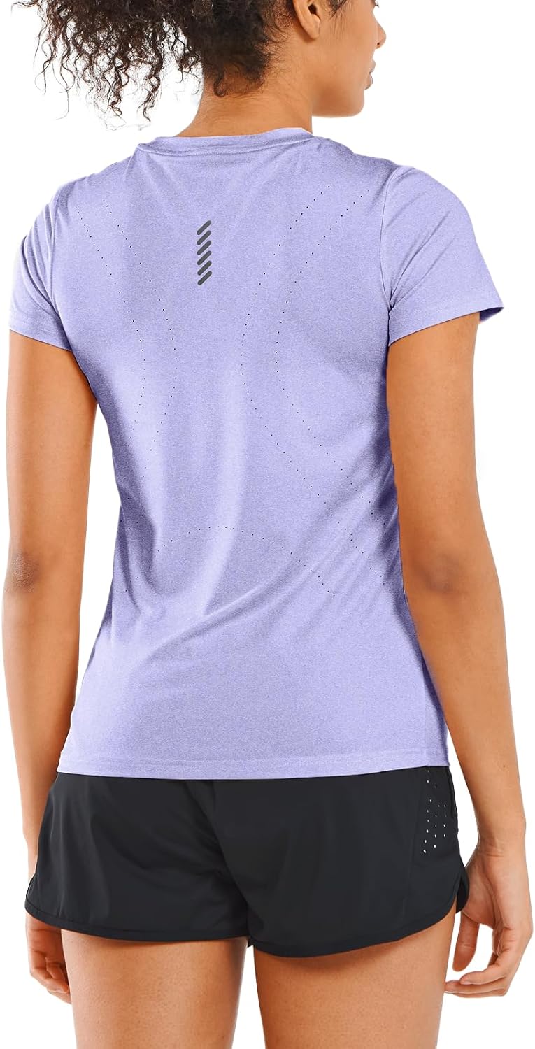 ALLZERO Feel Fit™ Workout Tops for Women Short Sleeve T-Shirts Breathable Athletic Tees for Yoga Running Gym Activewear