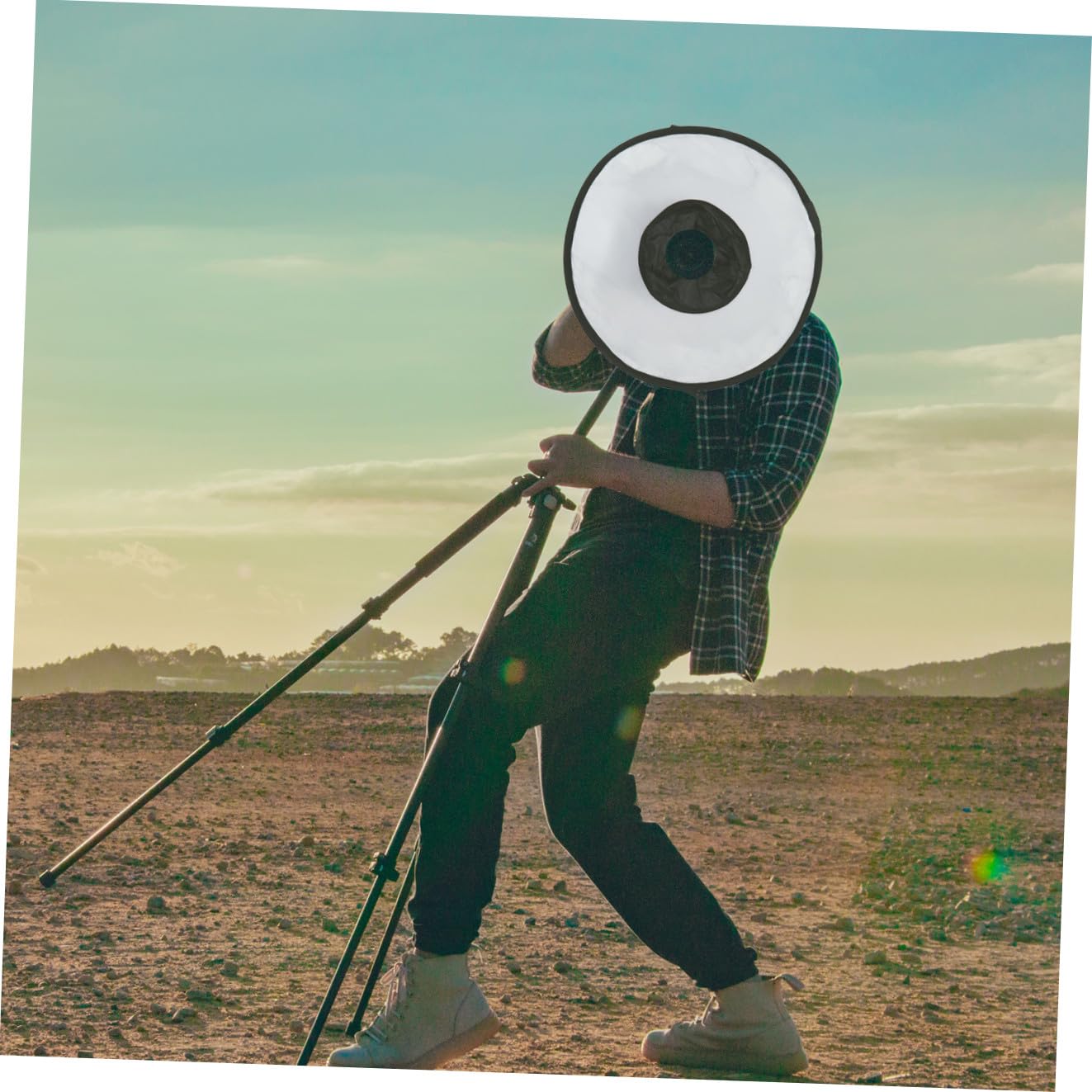 Veemoon Softbox Anular Plegable de 45cm, Difusor Portátil para Flash, Tela Recubierta y Bolsa Cremallera para Fotos de Boda y Retratos