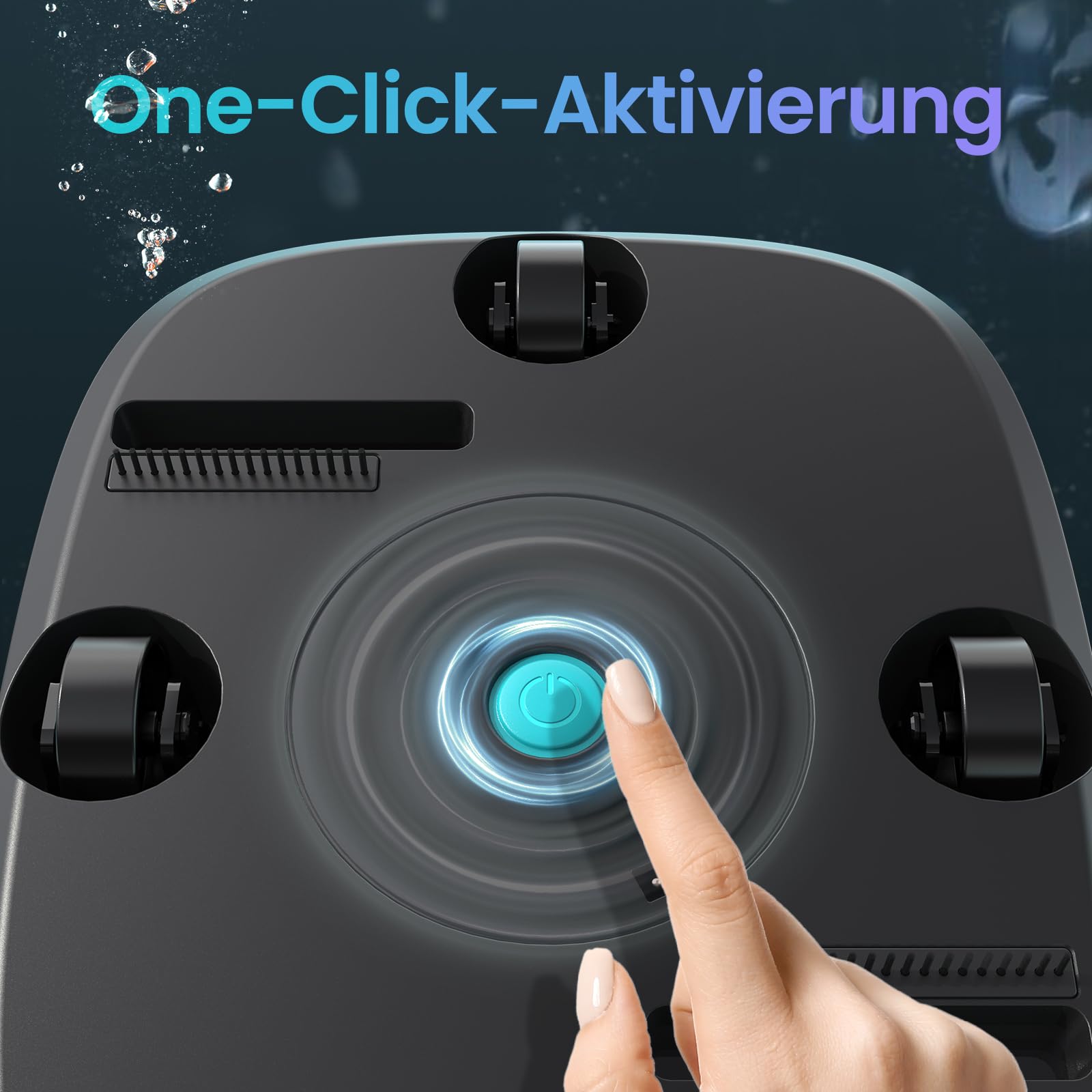 AIPER Kabelloser Poolroboter, Poolsauger Akku mit 90 Min Laufzeit, Doppelantrieb & Selbstparkfunktion, Idealer Poolreiniger für Flachbodenpools bis 80 m²