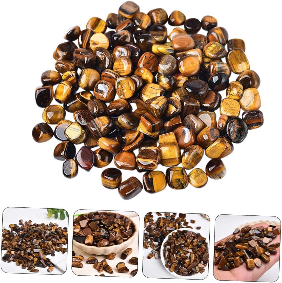 Eye Stone Aquarium Gravel Bulk 7-9mm Natural Crushed Terrarium Rocks for Fish Landscaping Decor 2lb