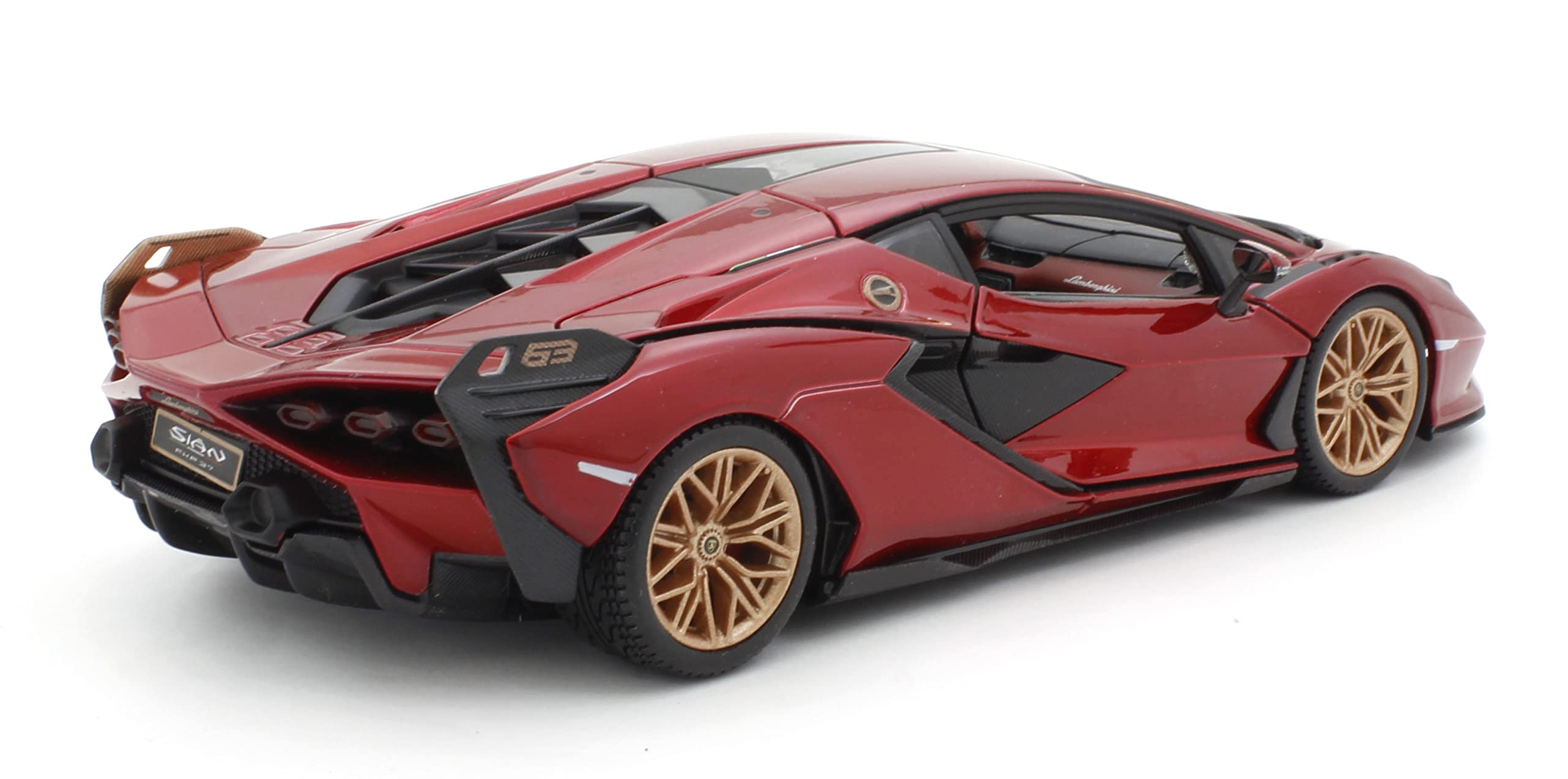 Amazon | Bburago 1/24 ランボルギーニ シアン FKP37 レッド