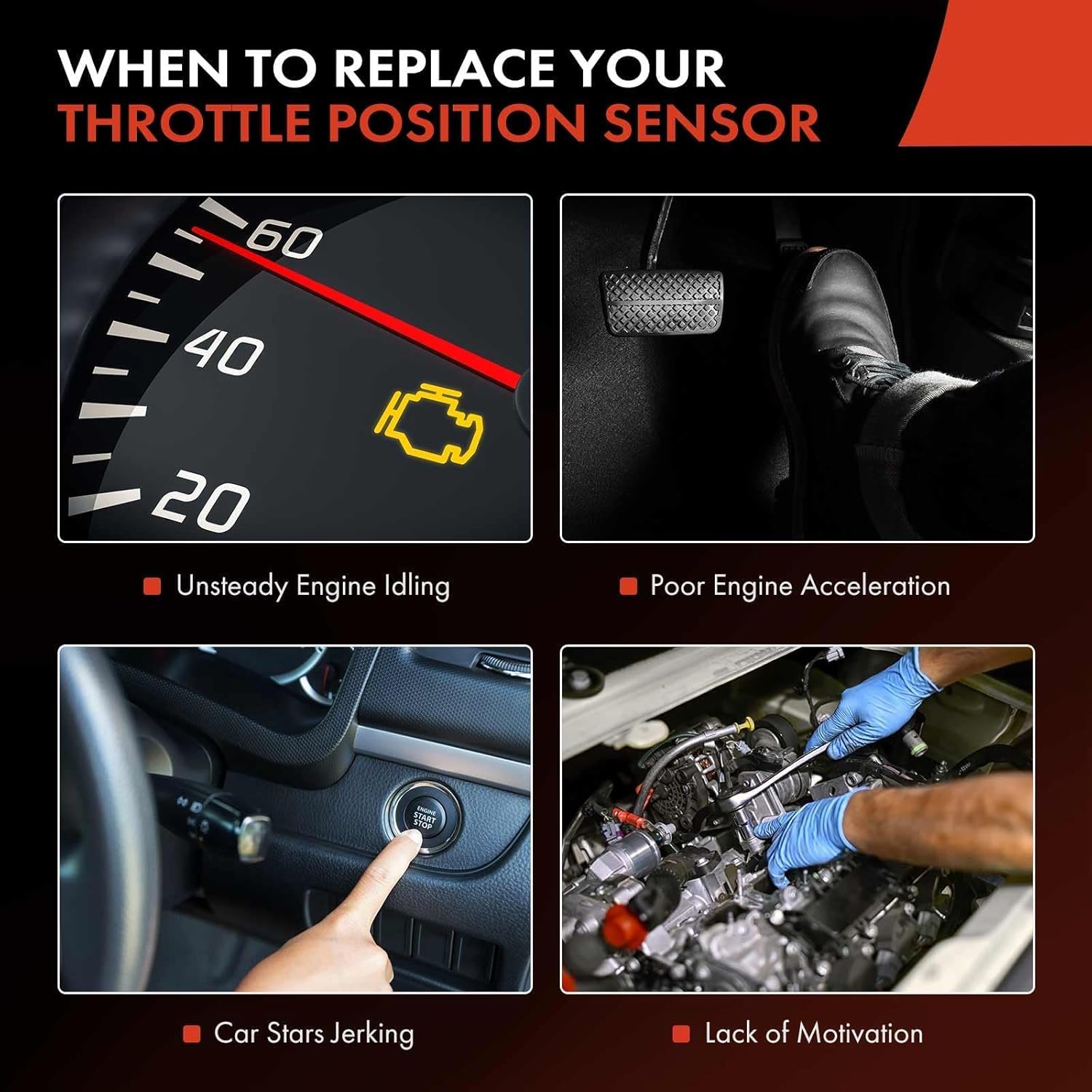 A-Premium TPS Throttle Position Sensor Compatible with Hyundai Santa Fe 2003-2006 3.5L, XG300 2001, XG350 2002-2005 & Kia Amanti 2004-2006