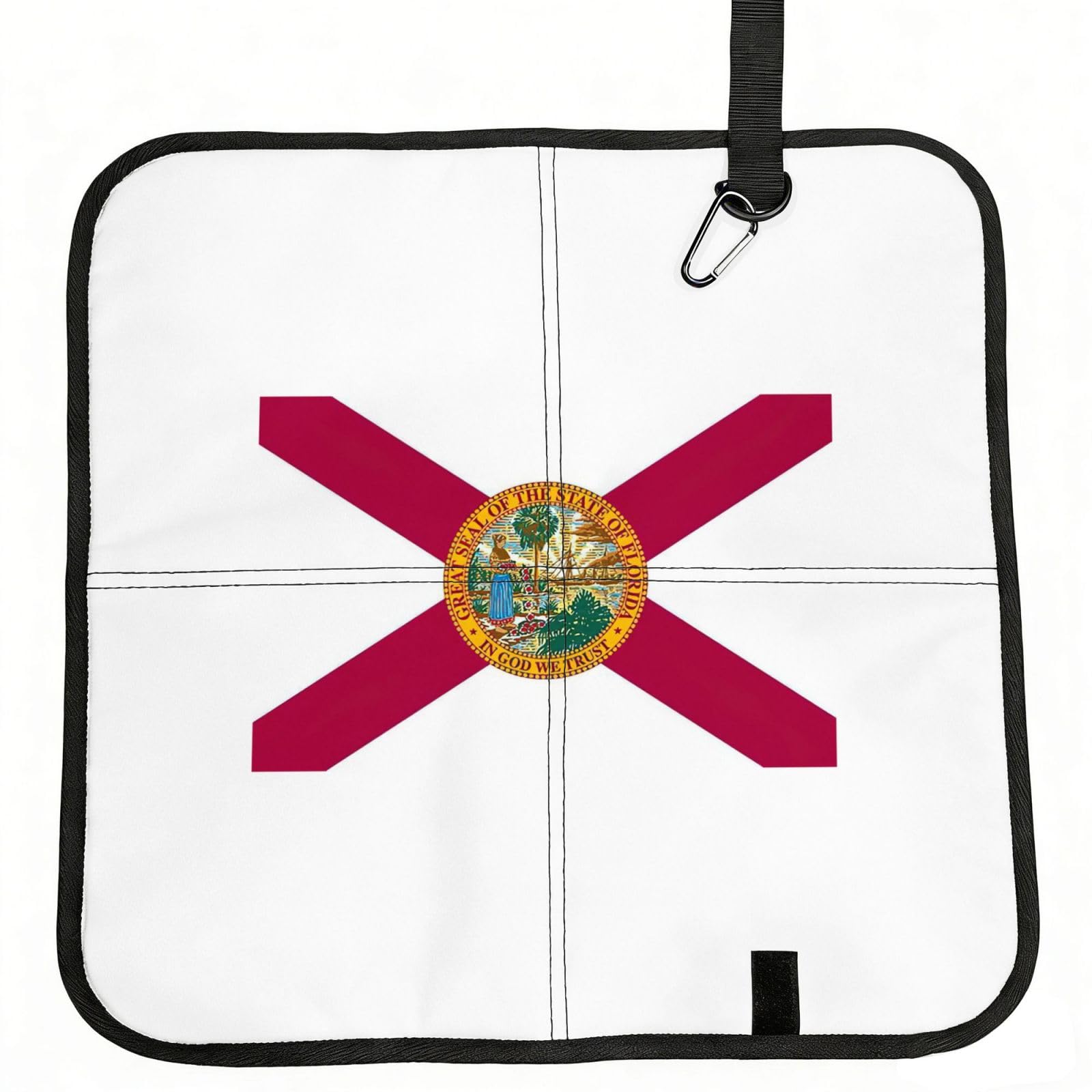 NImongt Florida State Flag Print Portable Chair Pad Foldable Seat Cushion Outdoor Seating Office Picnic Camping