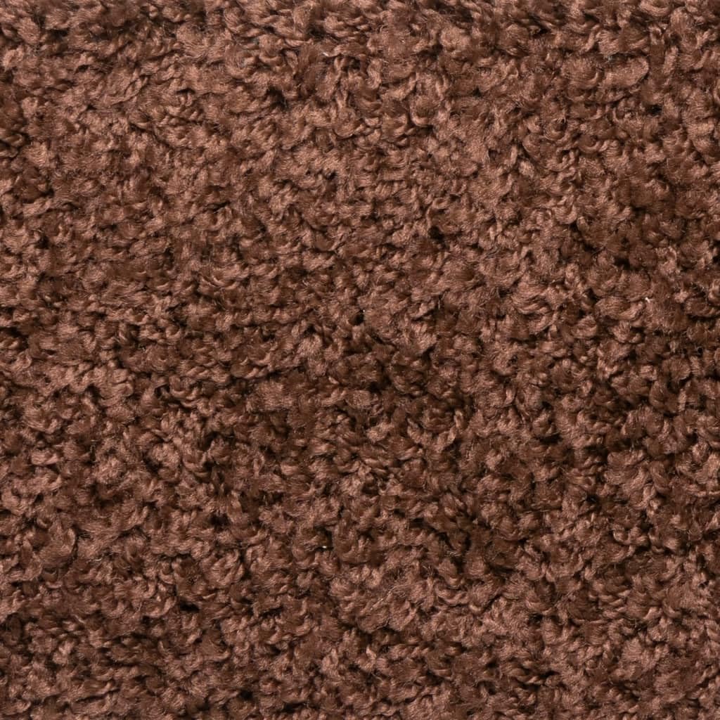 Set di 10 tappetini per gradini, 56 x 17 x 3 cm, semicircolari, in 100% polipropilene trapuntato, con protezione antiscivolo autoadesiva, per interni scale in legno