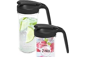 Masontops Glass Pour Lid for Regular Mouth Mason Jars - Pack of 2