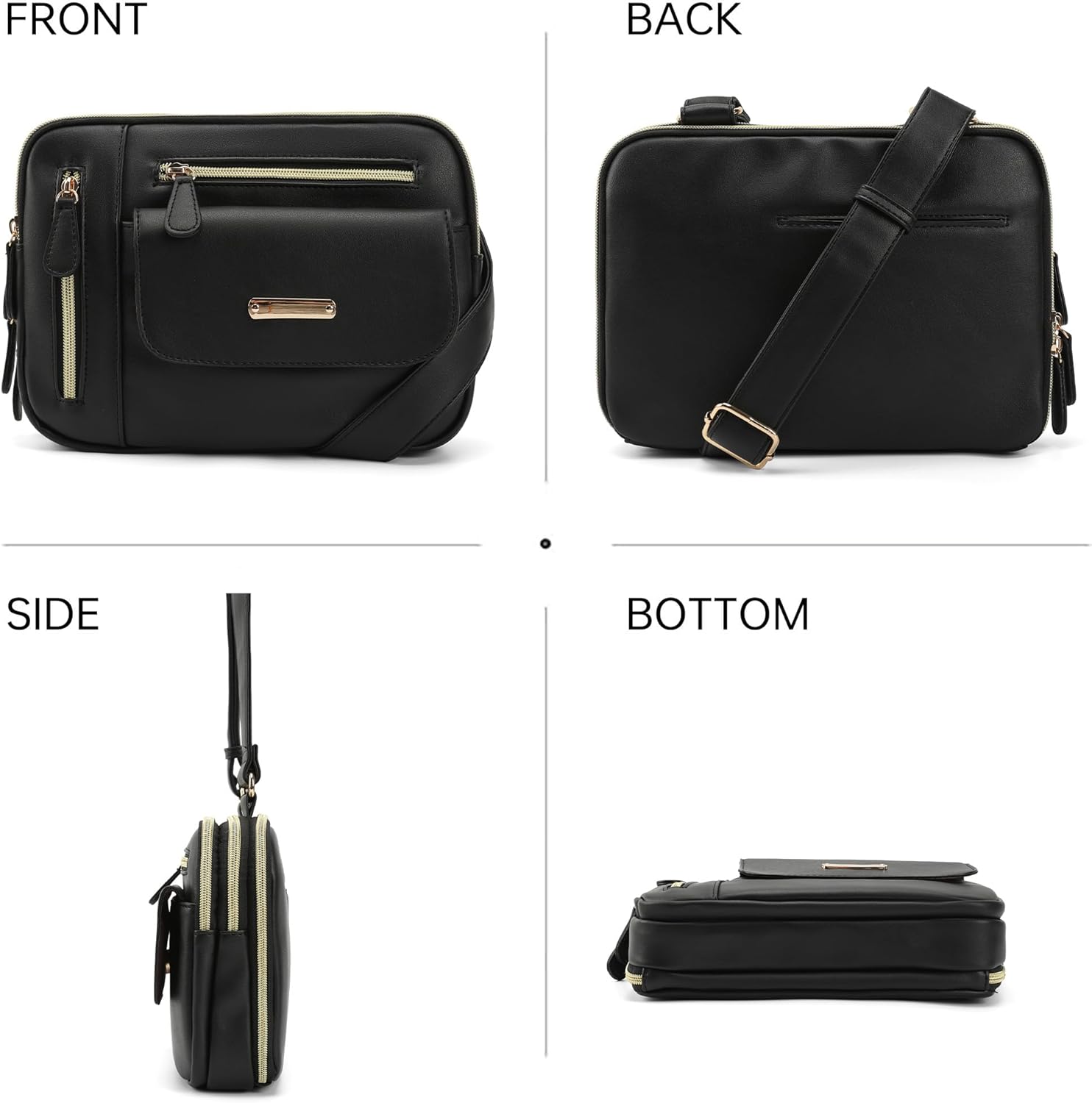 Crossbody Purses for Women - Multi Pockets Shoulder Bag Medium Handbags with Adjustable shoulder straps