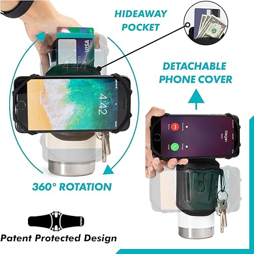 Miniatura 7 de FitWallet - La correa de botella de agua para teléfono celular, los mejores accesorios para botellas de agua - Bolsa para botella de agua - La bolsa