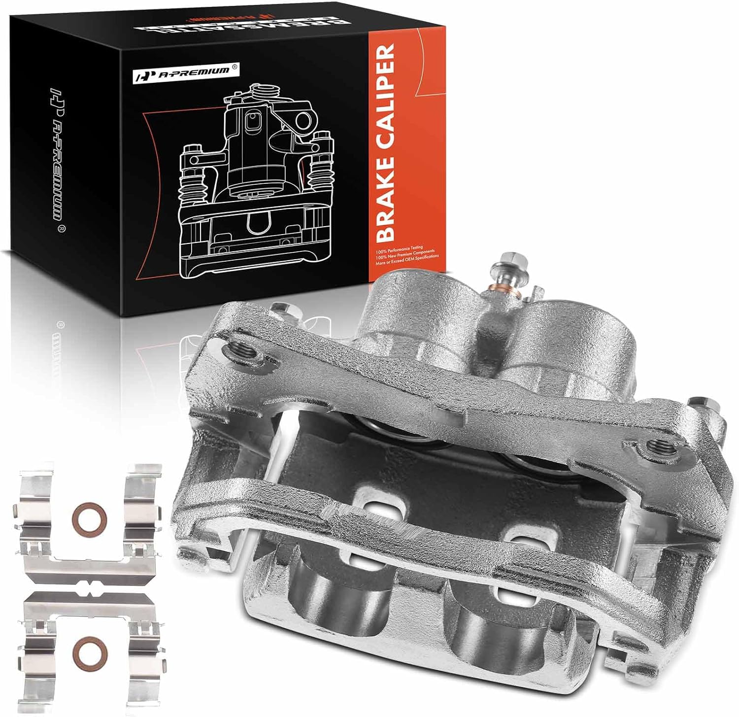 A-Premium Disc Brake Caliper Assembly with Bracket Compatible with Select Subaru Models - B9 Tribeca, Forester, Legacy, Outback, Tribeca, WRX, H4 2.0L 2.5L, H6 3.0L 3.6L - Front Left Driver Side