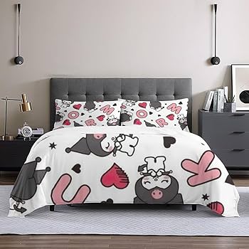 Amazon｜クロミ ちゃん 布団カバー ダブル 3点セット 寝具セット