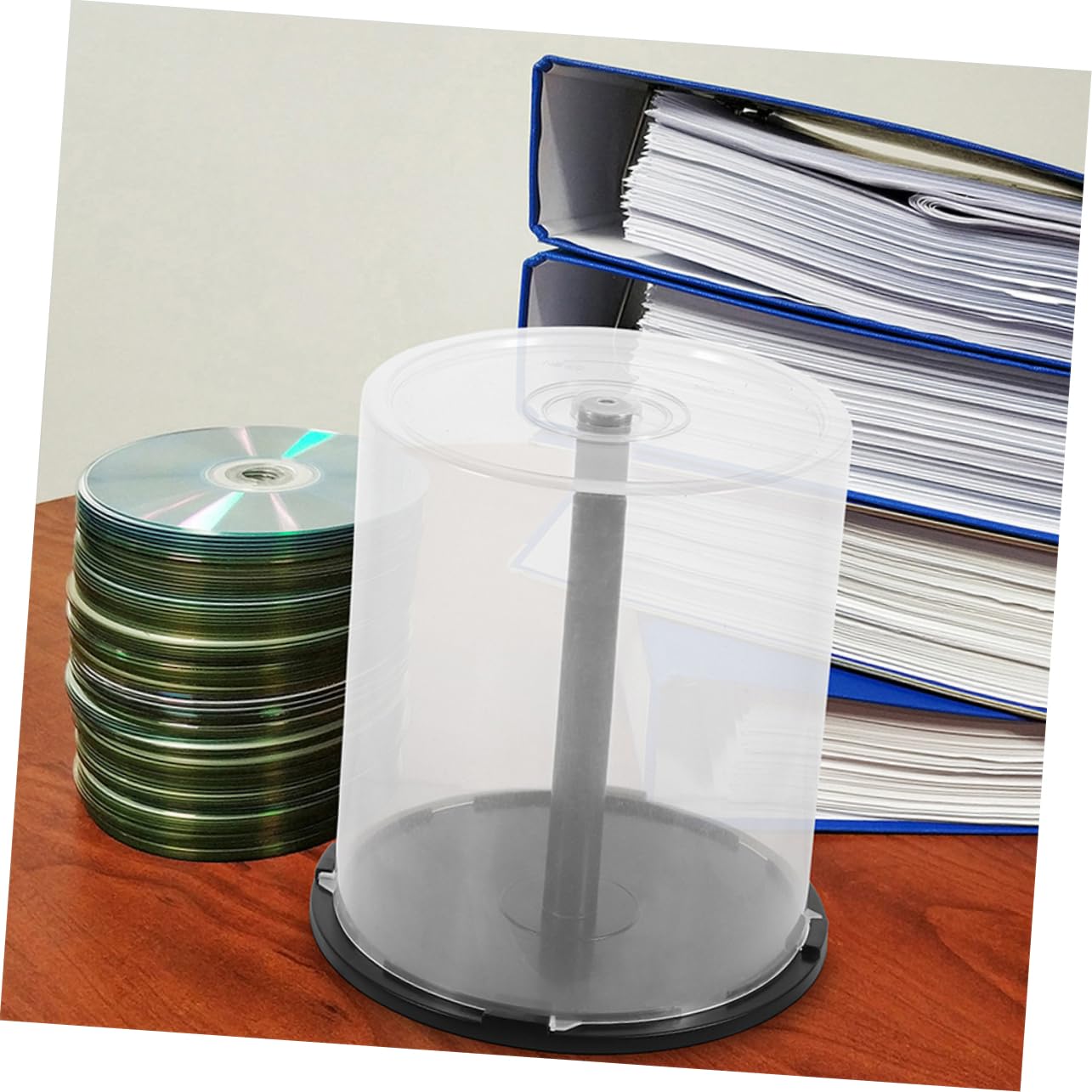 Yardenfun 4 Pièces Étagères à CD Plastique Réutilisables Boîtes de Rangement pour CD Dvd pour Étagère ou Plan de Travail