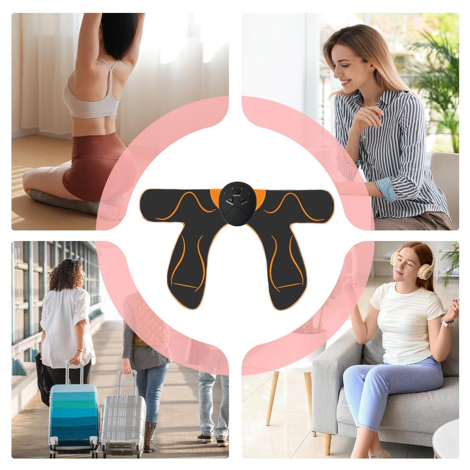 Générique Formateur Musculaire pour Hanches | Machine Électronique de Remodelage Fessier | Équipement de Fitness Corps 6 Modes pour Hommes et Femmes Adultes Adolescents Personnes Sédentaires