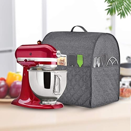 Miniatura 4 de Funda a prueba de polvo para batidora KitchenAid, múltiples bolsillos para varios accesorios de electrodomésticos de cocina, resistente al agua,