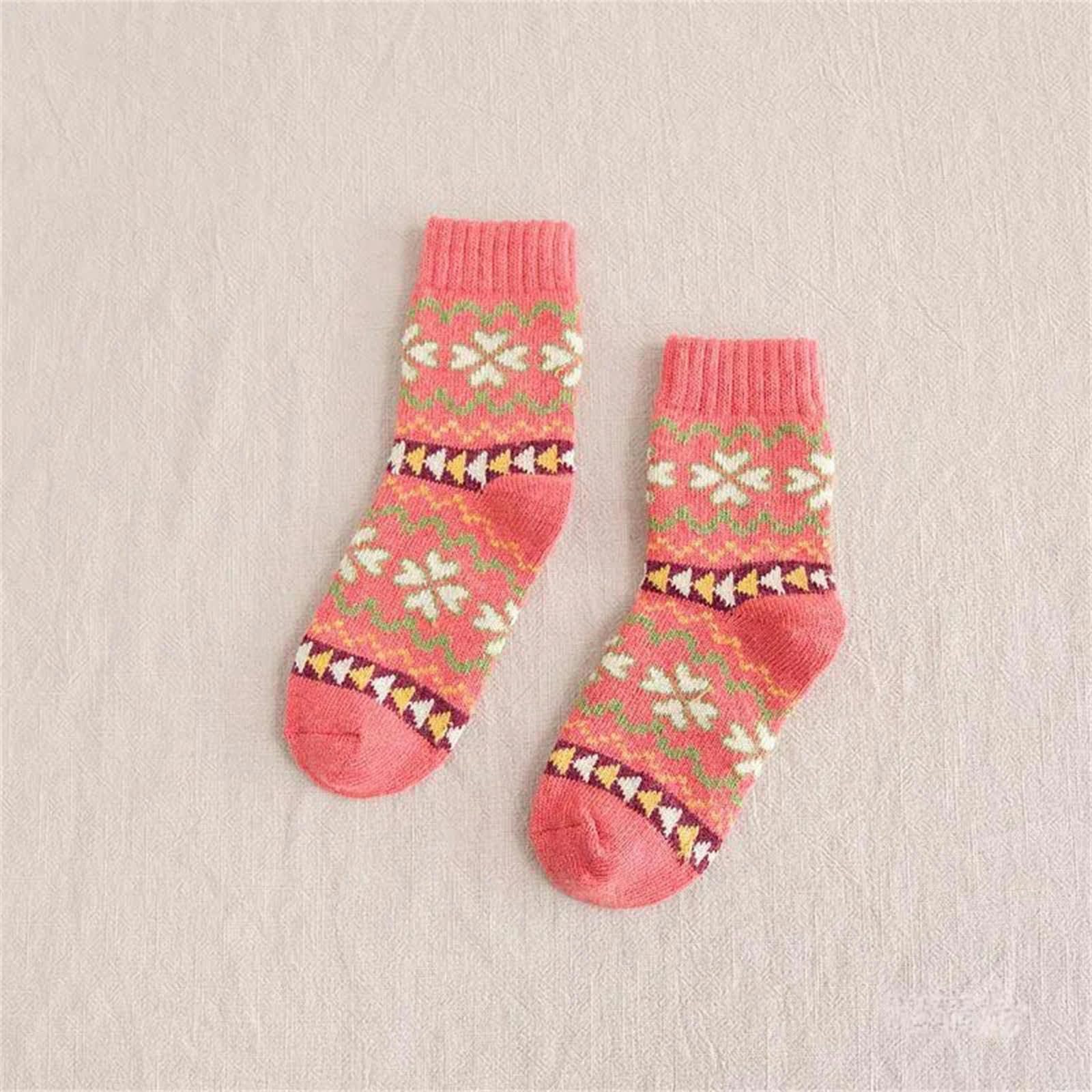 Calzini 5 Paia Da 5 Coppie Di Calze Calde Invernali Da Donna Modello Casual Più Spessa Contro Il Freddo Sox