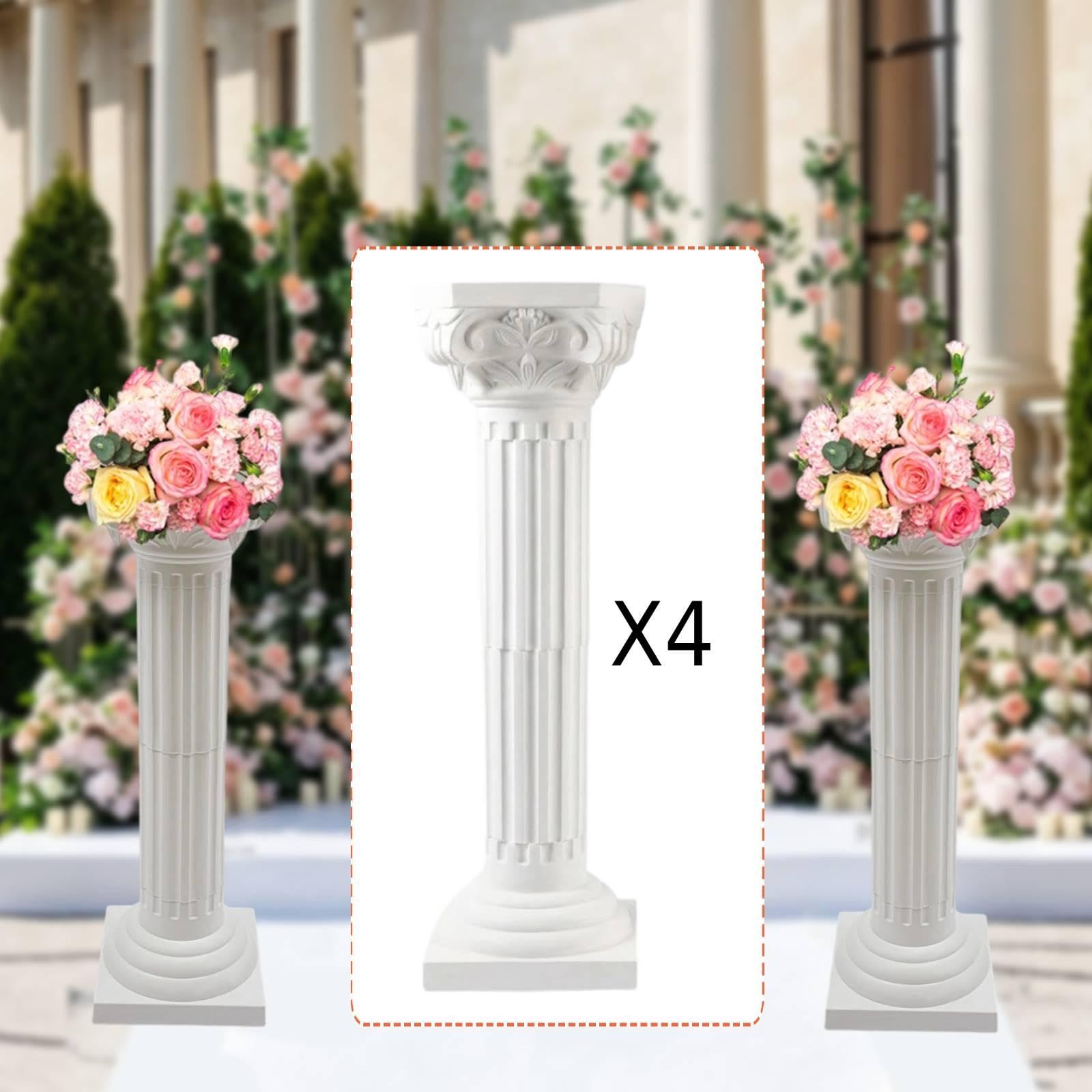 Colonne per Matrimoni, piedistalli Decorativi, Set di colonne portafiori in Stile Nordico Romantico per Foto, Decorazioni per Interni ed, 4 Pezzi