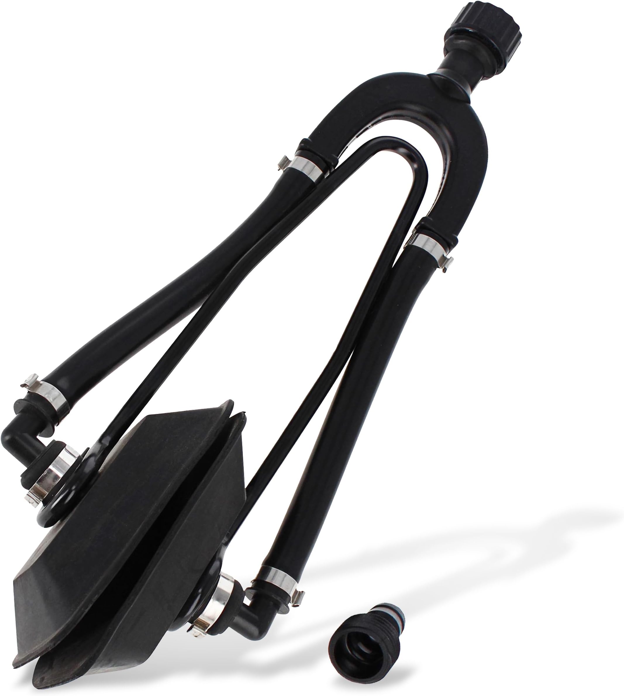 Redneck Convent Dual Water Feed Boat Motor Flusher Rectangular Cup Muffs with Hose Fittings Flush Kit - Marine Outboard Engine Flushing