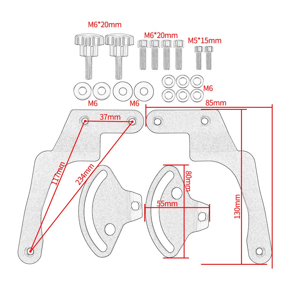 Kit estabilizador de parabrisas de refuerzo ajustable Soporte de parabrisas para R1200GS LC 2013-2018 R1200 GS R 1200 GS ADV 2014-2018 R1250GS R1250 GS 2018-2022 R 1250 GS Adventure 2019-2023