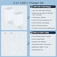 Vista 2 de Cargador rápido USB C Pixel 10 9 8 para Google Pixel 10 Pro XL 9a 9 Pro 8a 8 7a 7 6a 6 5a 5 4a 4XL 3a 3XL 2, Samsung S26 S25 S24 S23 S22, 20W PD