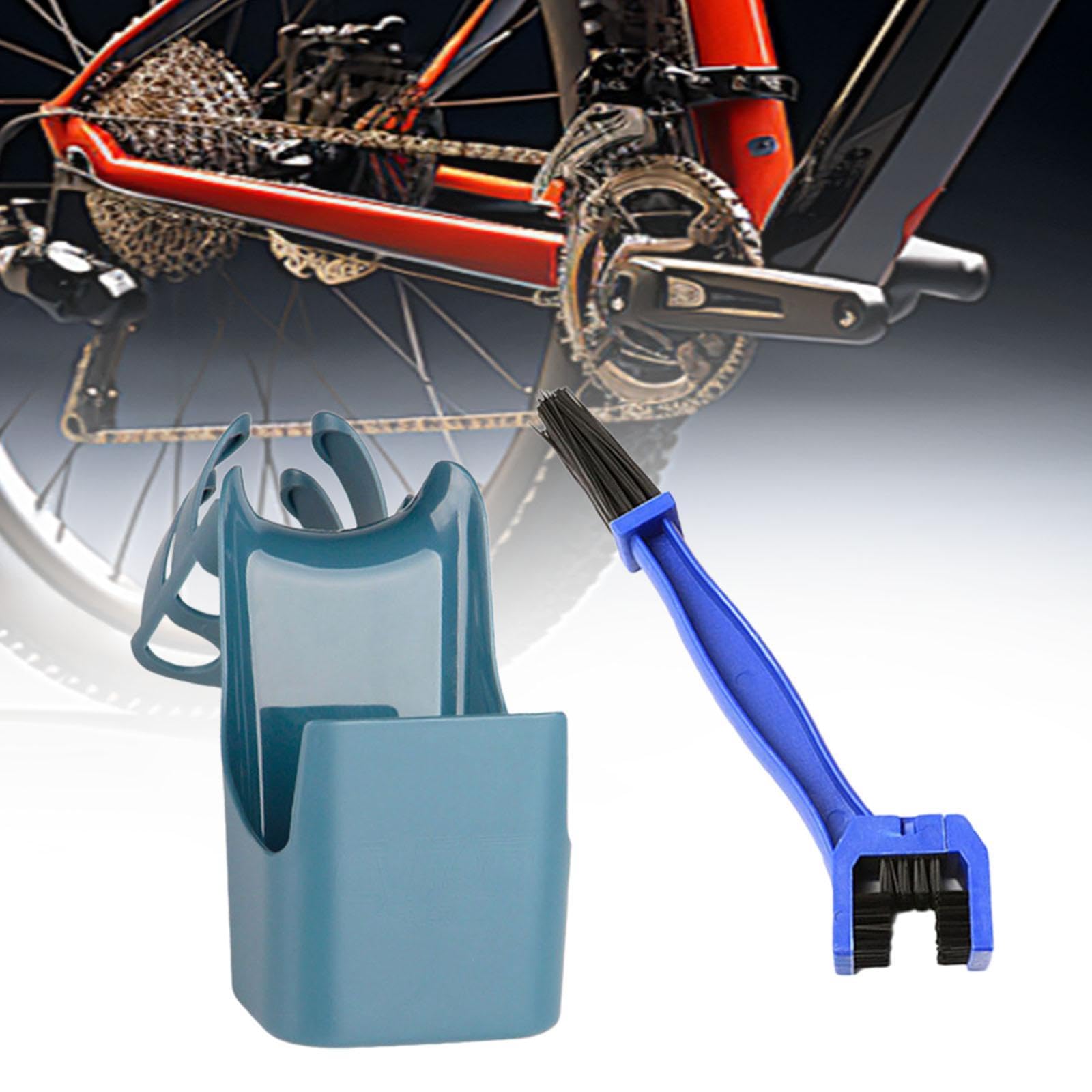 Menolana Oil Storage Tool Box Holder Cleaner with Brush Collect Oil Pollution Practical Bike Chain Cleaner for Repair Part