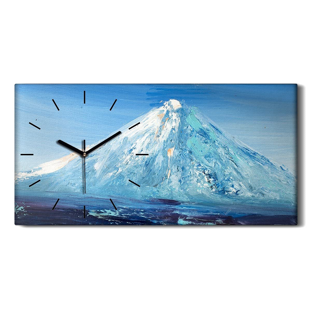Horloge sur toile art moderne tableau abstrait mountain sky avec de belles mains noires