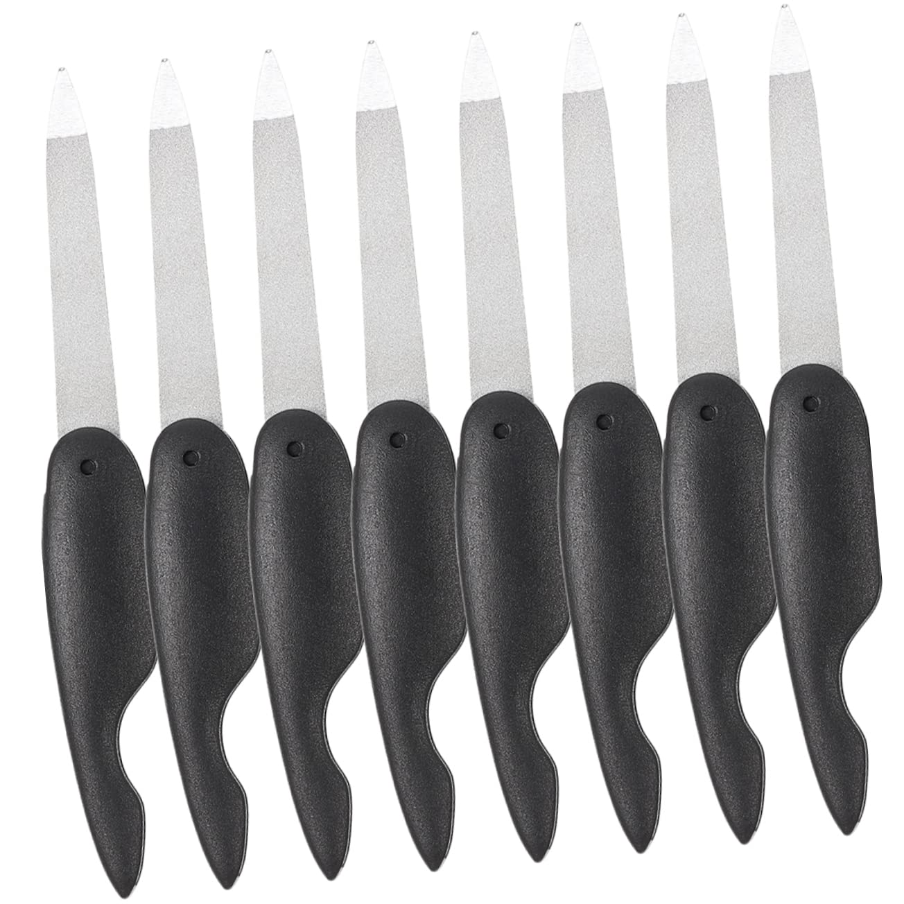Healvian 40piezas Uñas De Metal Reutilizable Para Manicura Limado De Bordes y Remoción De Imperfecciones Para Uso Salón y Hogar