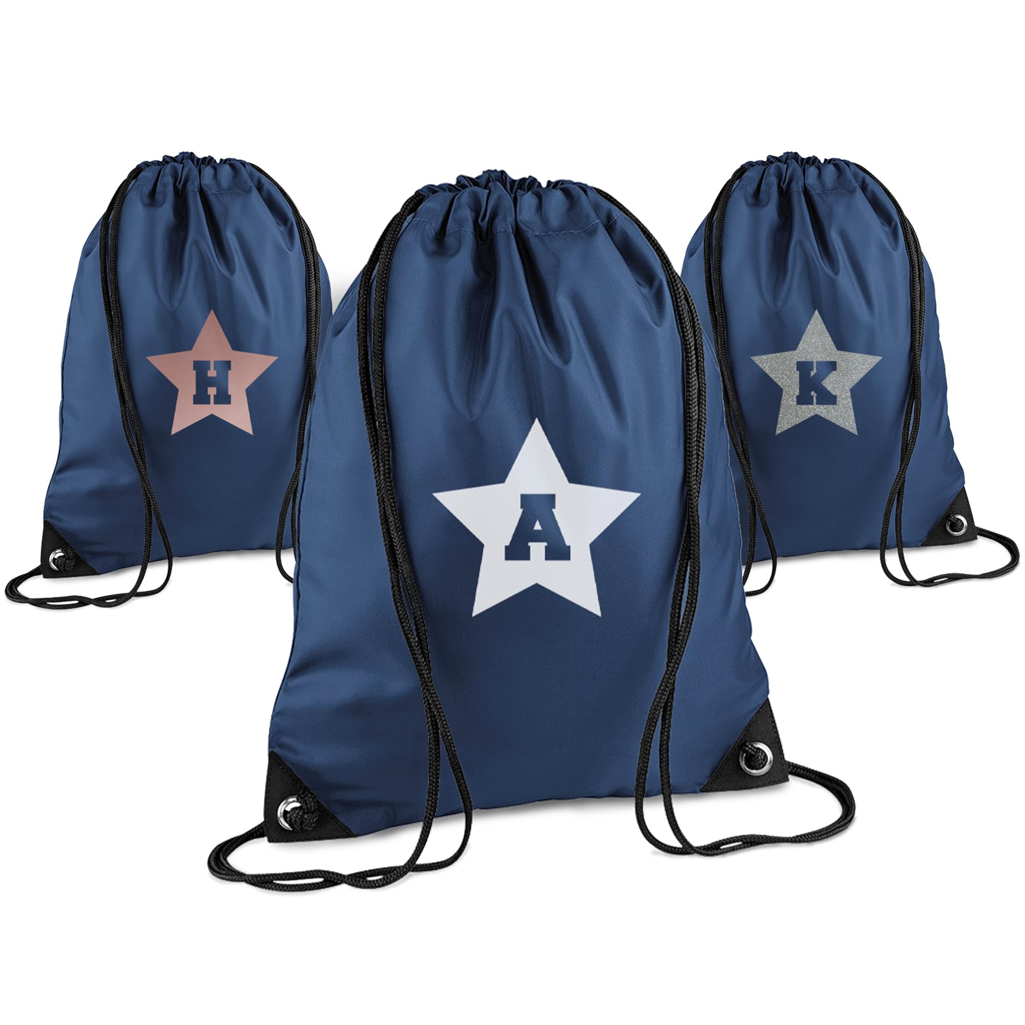 Print Maniacs Personalised Drawstring Bag for Kids Back to School PE Bag, Swim Bag with Name Ideal for Boys, Girls, Toddlers,and Primary School Students Perfect School Bag French Navy