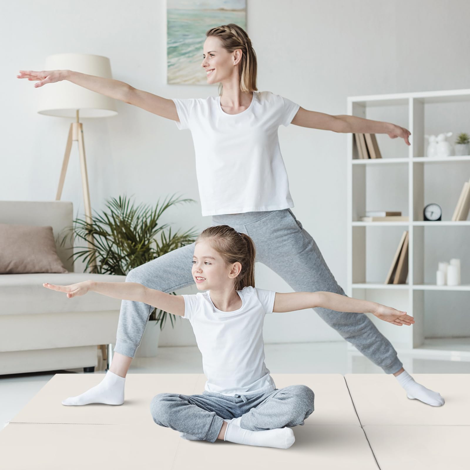 COSTWAY 180 x 60 x 5 cm Weichbodenmatte klappbar, Gymnastikmatte tragbar, Yogamatte wasserabweisend, Turnmatte rutschfest, Klappmatte, Fitnessmatte
