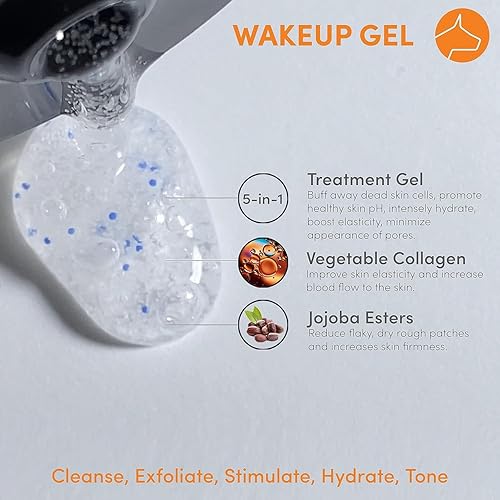 Miniatura 3 de Dogface Essentials Kit Plus Technobrush & Wakeup Gel Cleanser - Cepillo facial eléctrico de luz roja para hombre, con cerdas de silicona para