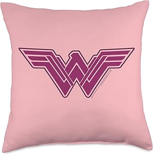 Wonder Woman Movie Pink Geometric Pattern Logo Throw Pillow, 18x18, Mult...