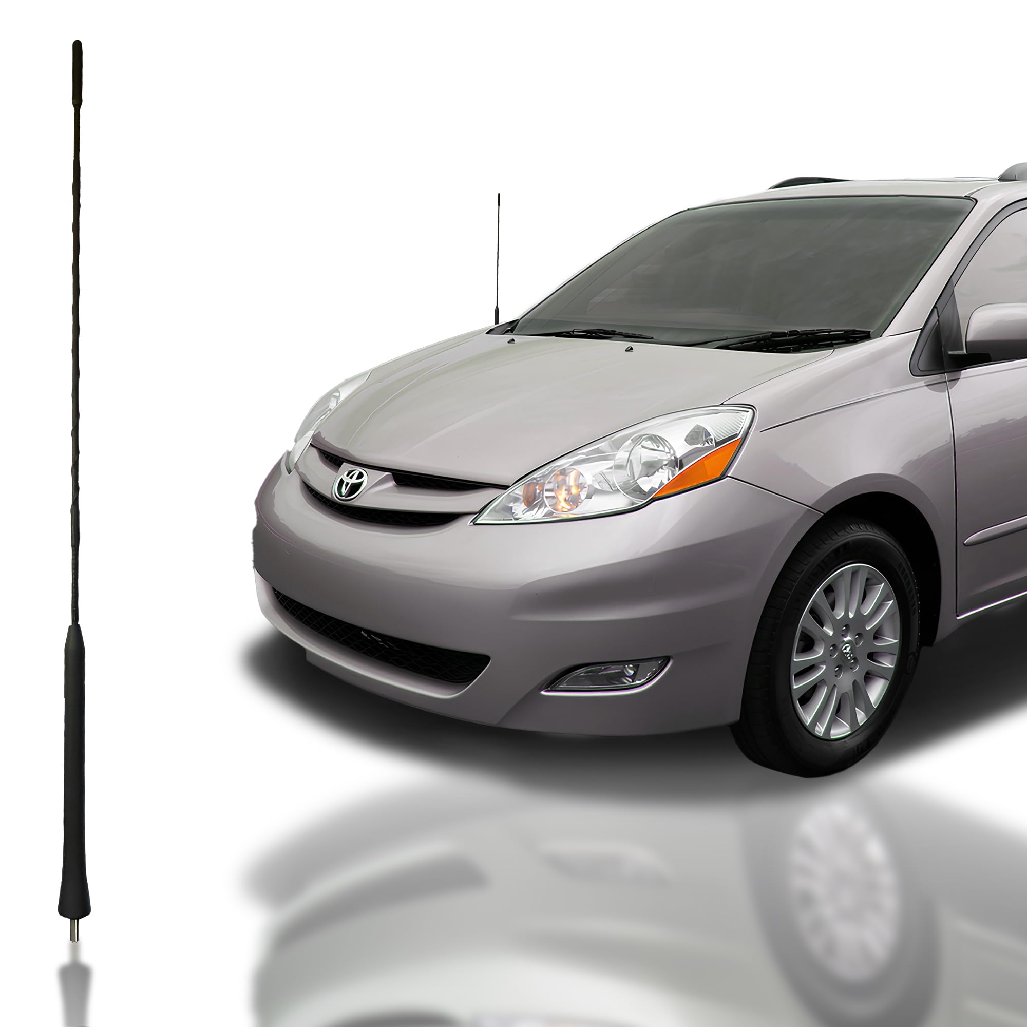TN TrunkNets Inc 16-Inch Black Antenna Mast for Toyota Sienna (2004-2015) - Premium Replacement, FM AM, Vehicle Radio Antenna