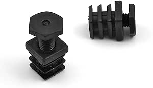 Embout Rentrant Noir A Ailettes Rectangulaire 60x40mm | Leroy Merlin