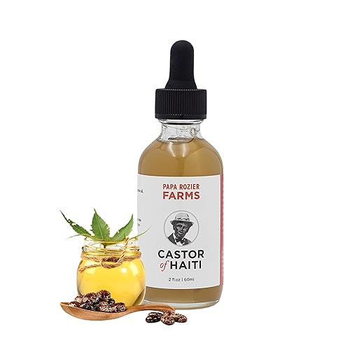 Miniatura 10 de Papa Rozier Farms Aceite de ricino de incienso de Haití  100% orgánico  Natural  Sin hexano  1 oz  Sin refinar  Aceite para el crecimiento del